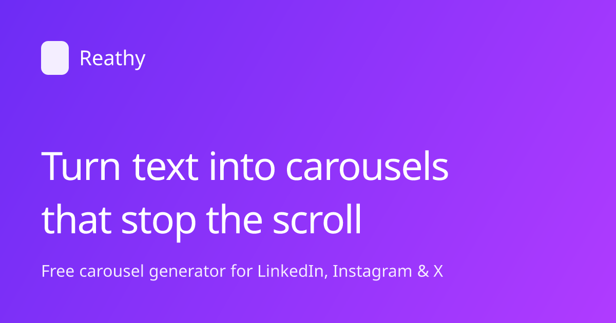 Created a tool with the goal of creating social media carousels, looking for some feedback!
